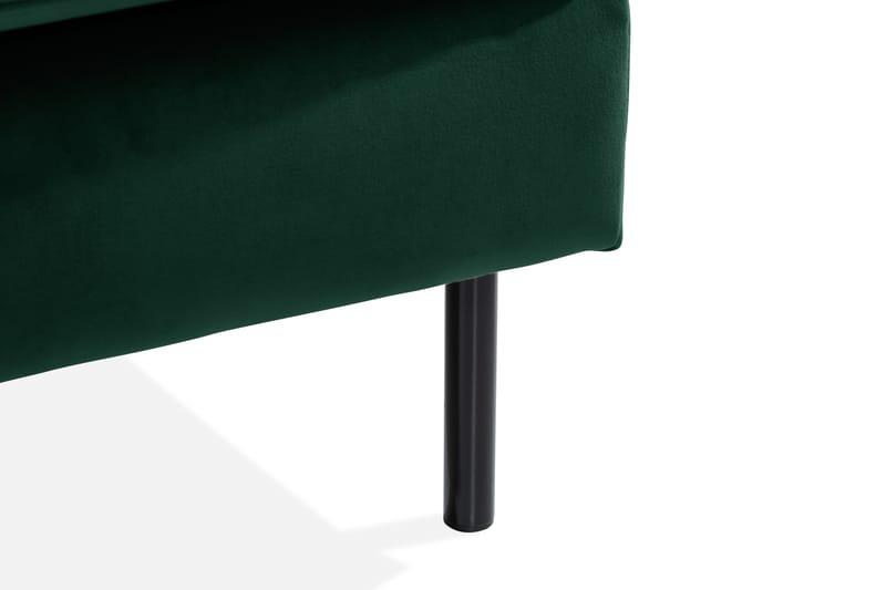 Teodin Hjørnesofa med Divan Venstre Fløyel - Grønn - Møbler - Sofaer - Hjørnesofa - Hjørnesofa med divan