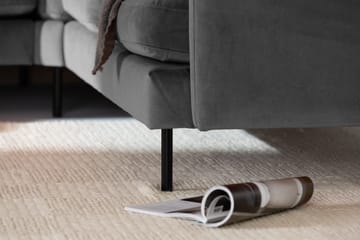 Teodin Hjørnesofa med Divan Venstre Fløyel - Lysegrå - Møbler - Sofaer - Hjørnesofa - Hjørnesofa med divan