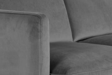 Teodin Hjørnesofa med Divan Venstre Fløyel - Lysegrå - Møbler - Sofaer - Hjørnesofa - Hjørnesofa med divan