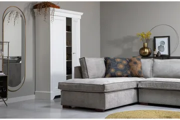 Tiahna Hjørnesofa Venstre - Grå - Møbler - Sofaer - Sofa med sjeselong - 3 seters sofa med divan