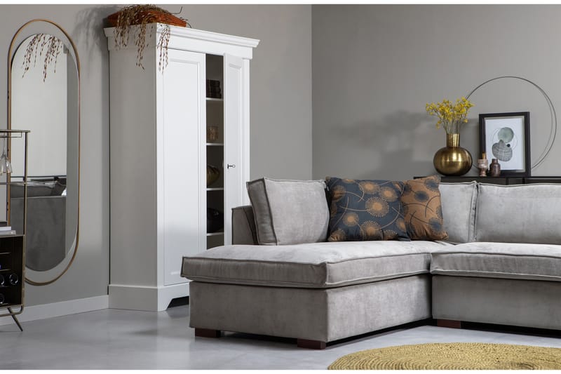 Tiahna Hjørnesofa Venstre - Grå - Møbler - Sofaer - Hjørnesofa