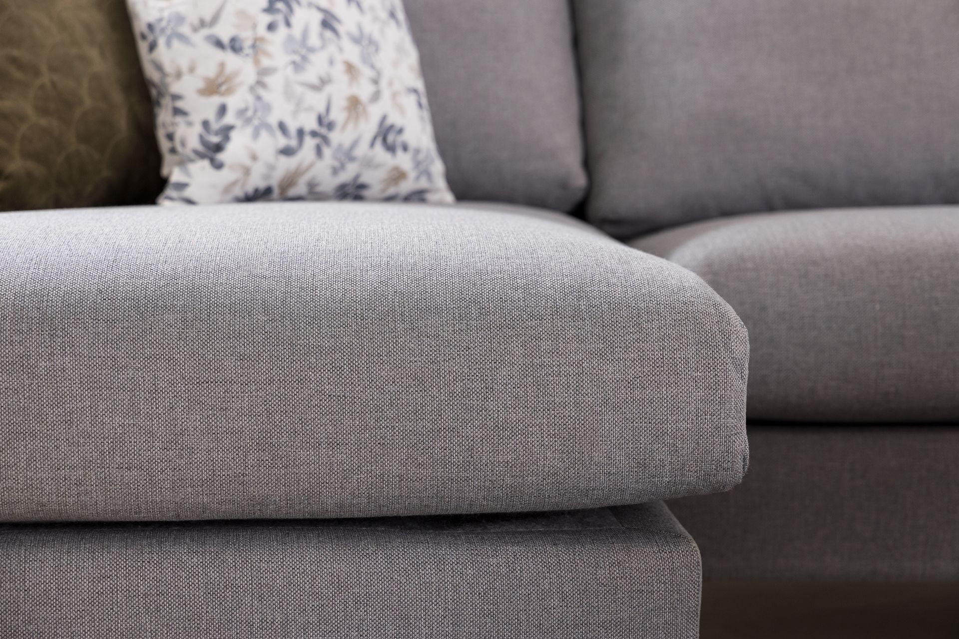 Trend 5-seters Høyrevendt U-formet Hjørnesofa med Divan i Stoff - Grå - Møbler - Sofaer - Hjørnesofa - Hjørnesofa med divan
