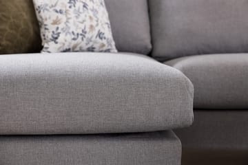Trend 5-seters Høyrevendt U-formet Hjørnesofa med Divan i Stoff - Grå - Møbler - Sofaer - Hjørnesofa - Hjørnesofa med divan