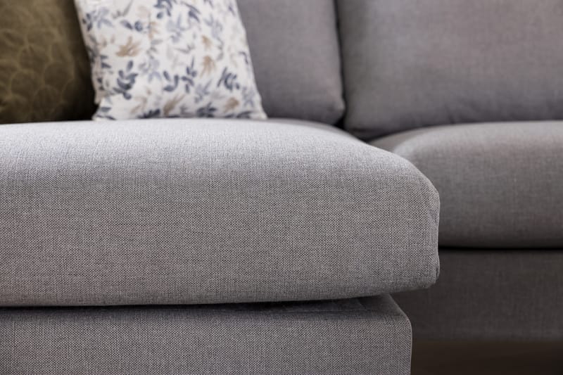 Trend 5-seters Høyrevendt U-formet Hjørnesofa med Divan i Stoff - Grå - Møbler - Sofaer - Hjørnesofa