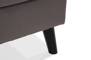 Trend 5-seters Venstrevendt U-formet Hjørnesofa med Divan i Fløyel - Mørkegrå - Møbler - Sofaer - Hjørnesofa - Hjørnesofa med divan