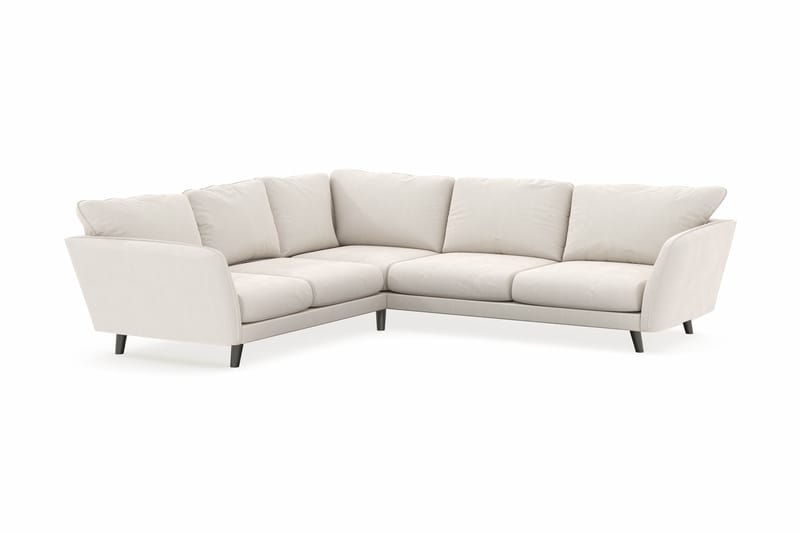 Trend Lyx 6-seters Vendbar L-formet Hjørnesofa i Fløyel - Kremhvit - Møbler - Sofaer - Hjørnesofa