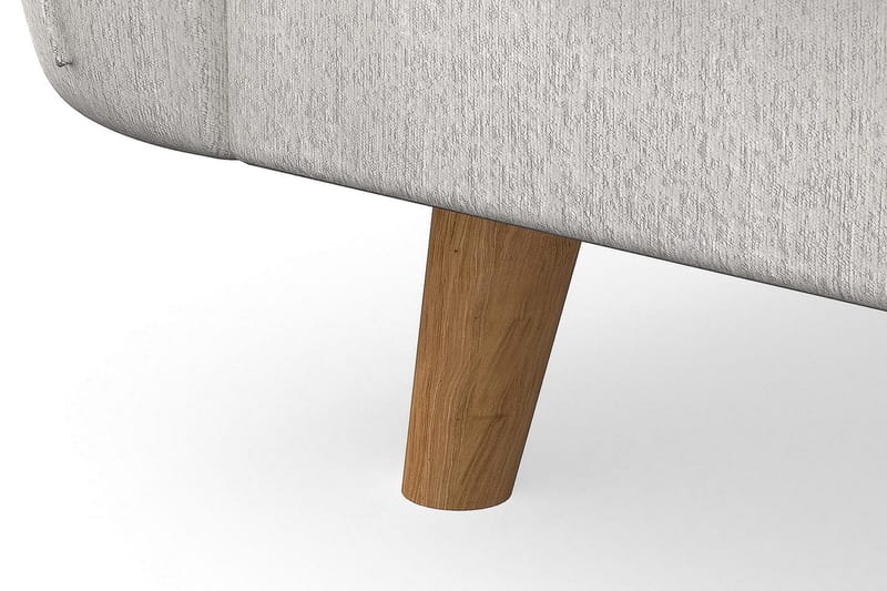 Trend Lyx 6-seters Vendbar L-formet Hjørnesofa i Fløyel - Kremhvit - Møbler - Sofaer - Hjørnesofa