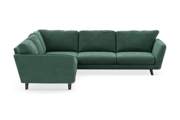 Trend Lyx 6-seters Vendbar L-formet Hjørnesofa i Fløyel - Mørkegrønn - Møbler - Sofaer - Hjørnesofa