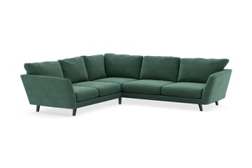 Trend Lyx 6-seters Vendbar L-formet Hjørnesofa i Fløyel - Mørkegrønn - Møbler - Sofaer - Hjørnesofa