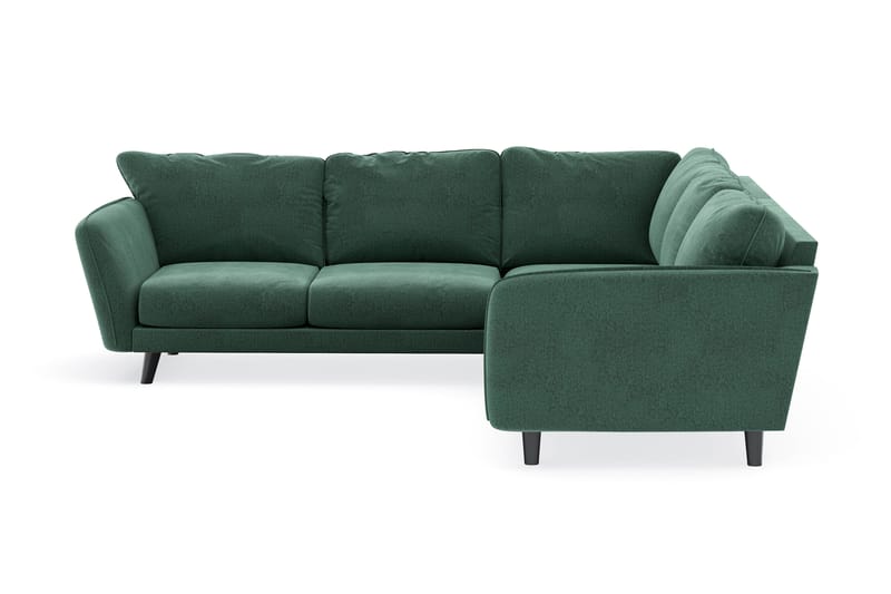 Trend Lyx 6-seters Vendbar L-formet Hjørnesofa i Fløyel - Mørkegrønn - Møbler - Sofaer - Hjørnesofa