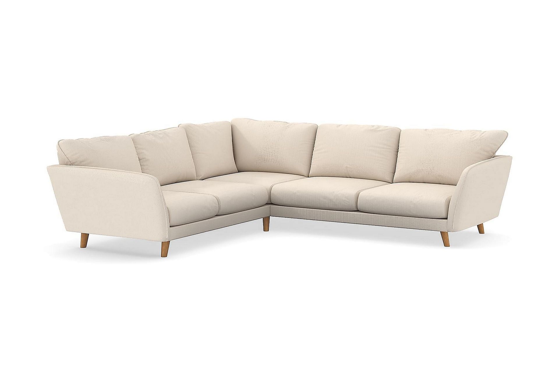 Trend Lyx 6-seters Vendbar L-formet Hjørnesofa i Manchester - Beige - Møbler - Sofaer - Hjørnesofa