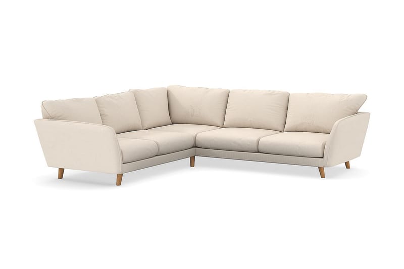 Trend Lyx 6-seters Vendbar L-formet Hjørnesofa i Manchester - Beige - Møbler - Sofaer - Hjørnesofa