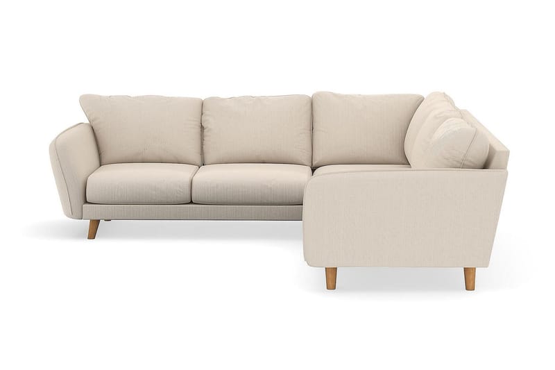 Trend Lyx 6-seters Vendbar L-formet Hjørnesofa i Manchester - Beige - Møbler - Sofaer - Hjørnesofa