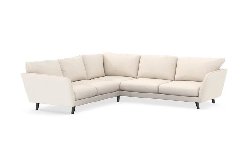 Trend Lyx 6-seters Vendbar L-formet Hjørnesofa i Manchester - Beige - Møbler - Sofaer - Hjørnesofa