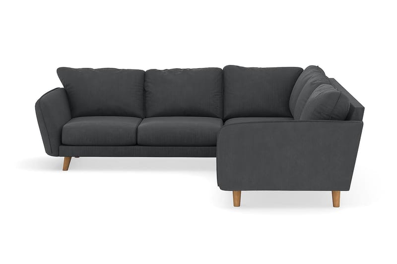 Trend Lyx 6-seters Vendbar L-formet Hjørnesofa i Manchester - Mørk grå - Møbler - Sofaer - Hjørnesofa