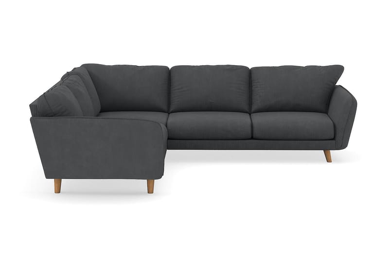 Trend Lyx 6-seters Vendbar L-formet Hjørnesofa i Manchester - Mørk grå - Møbler - Sofaer - Hjørnesofa