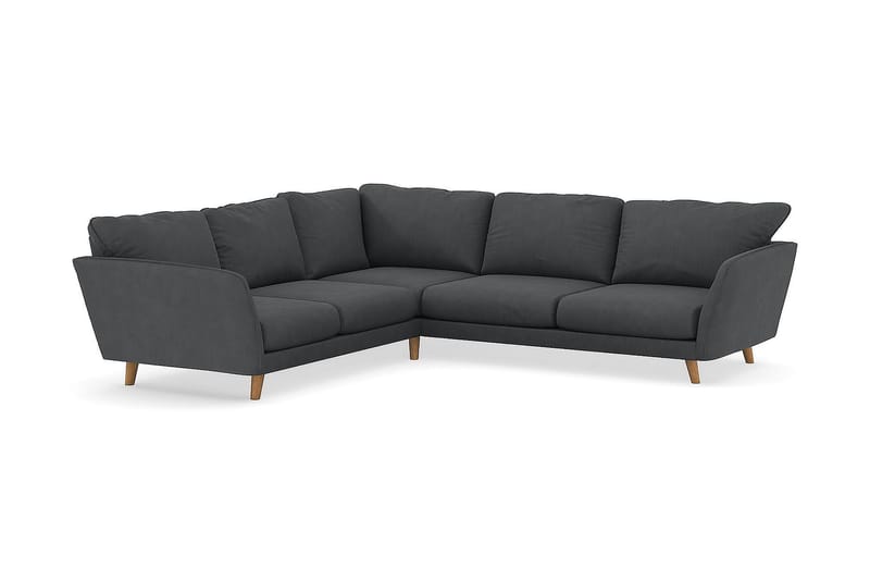 Trend Lyx 6-seters Vendbar L-formet Hjørnesofa i Manchester - Mørk grå - Møbler - Sofaer - Hjørnesofa