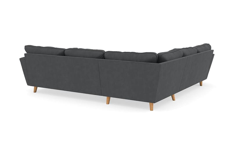 Trend Lyx 6-seters Vendbar L-formet Hjørnesofa i Manchester - Mørk grå - Møbler - Sofaer - Hjørnesofa