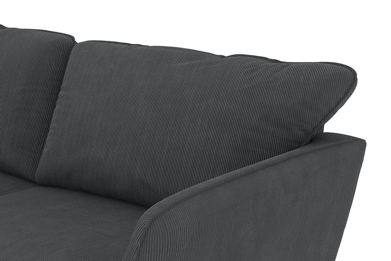 Trend Lyx 6-seters Vendbar L-formet Hjørnesofa i Manchester - Mørk grå - Møbler - Sofaer - Hjørnesofa