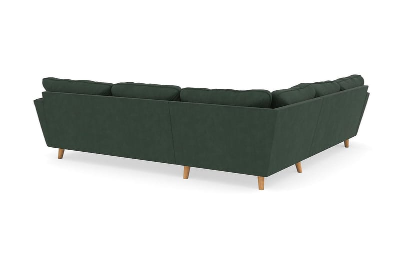 Trend Lyx 6-seters Vendbar L-formet Hjørnesofa i Manchester - Mørkegrønn - Møbler - Sofaer - Hjørnesofa