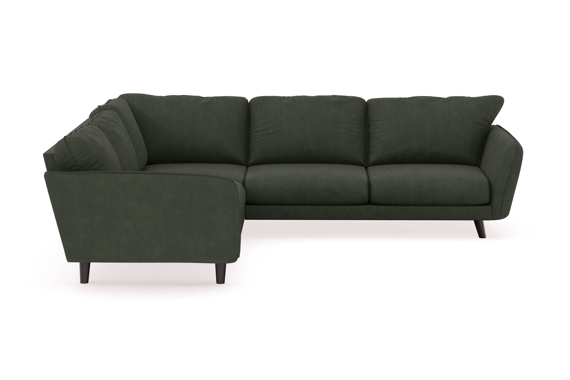 Trend Lyx 6-seters Vendbar L-formet Hjørnesofa i Manchester - Mørkegrønn - Møbler - Sofaer - Hjørnesofa