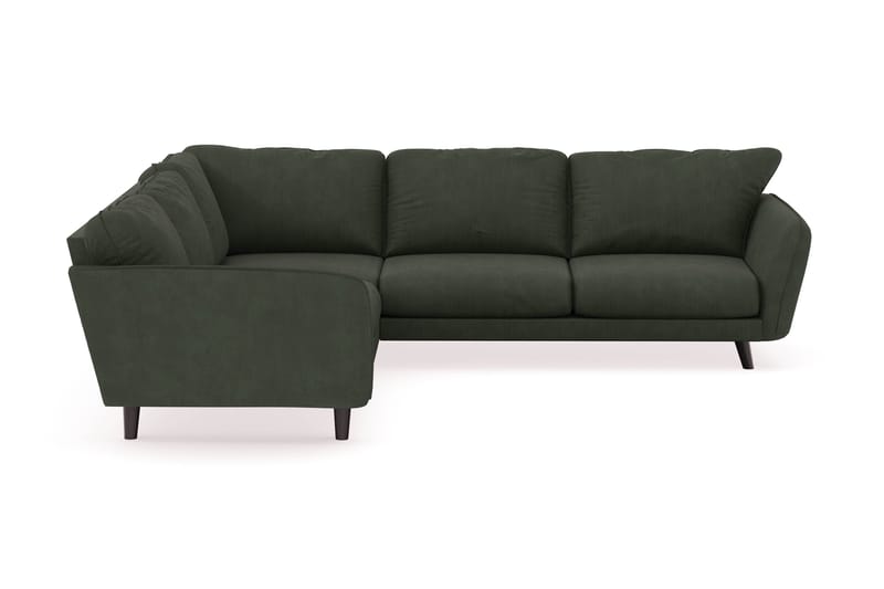 Trend Lyx 6-seters Vendbar L-formet Hjørnesofa i Manchester - Mørkegrønn - Møbler - Sofaer - Hjørnesofa