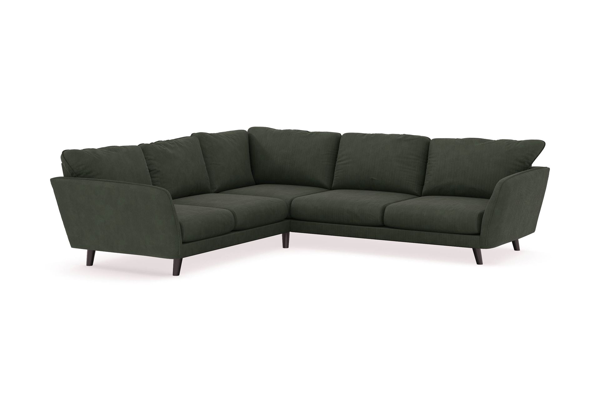 Trend Lyx 6-seters Vendbar L-formet Hjørnesofa i Manchester - Mørkegrønn - Møbler - Sofaer - Hjørnesofa