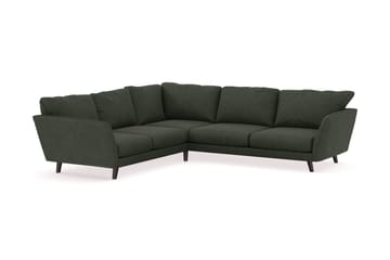 Trend Lyx 6-seters Vendbar L-formet Hjørnesofa i Manchester - Mørkegrønn - Møbler - Sofaer - Hjørnesofa