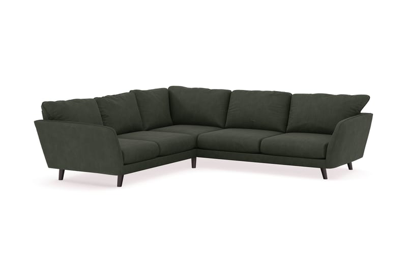 Trend Lyx 6-seters Vendbar L-formet Hjørnesofa i Manchester - Mørkegrønn - Møbler - Sofaer - Hjørnesofa