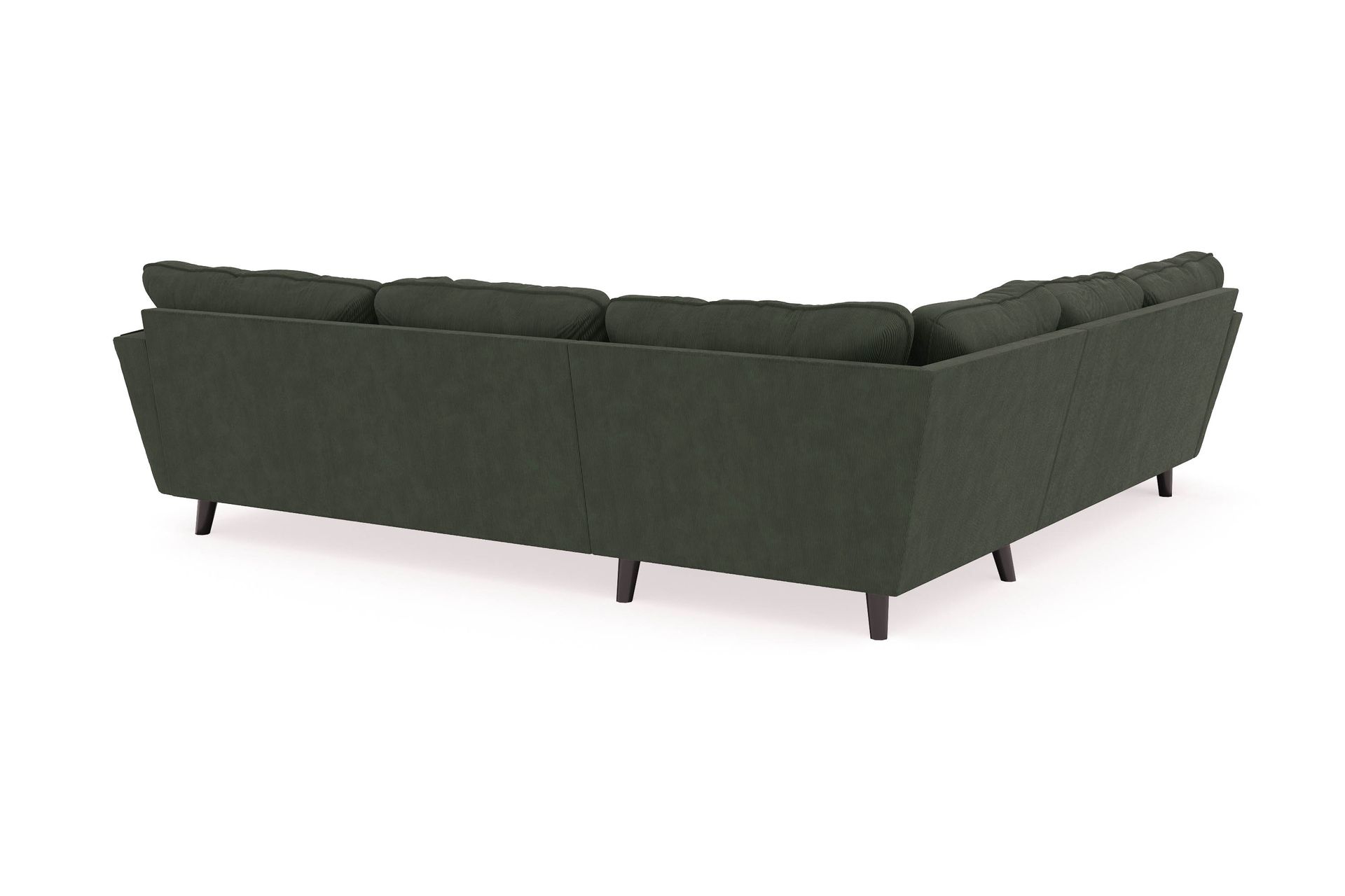 Trend Lyx 6-seters Vendbar L-formet Hjørnesofa i Manchester - Mørkegrønn - Møbler - Sofaer - Hjørnesofa
