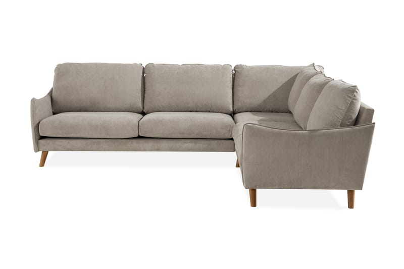 Trend Lyx 6-seters Vendbar L-formet Hjørnesofa i Stoff - Beige - Møbler - Sofaer - Hjørnesofa