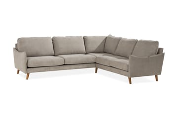Trend Lyx 6-seters Vendbar L-formet Hjørnesofa i Stoff - Beige - Møbler - Sofaer - Hjørnesofa