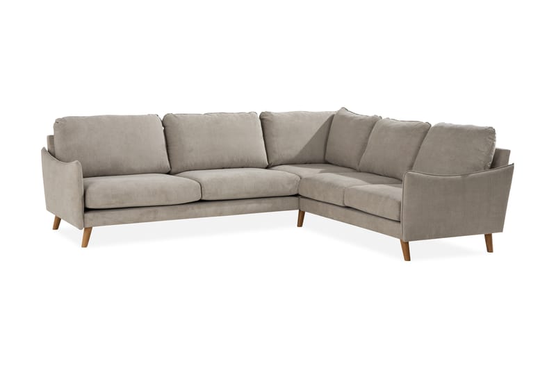 Trend Lyx 6-seters Vendbar L-formet Hjørnesofa i Stoff - Beige - Møbler - Sofaer - Hjørnesofa