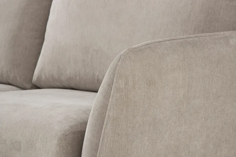 Trend Lyx 6-seters Vendbar L-formet Hjørnesofa i Stoff - Beige - Møbler - Sofaer - Hjørnesofa