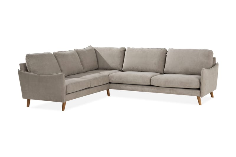 Trend Lyx 6-seters Vendbar L-formet Hjørnesofa i Stoff, Beige