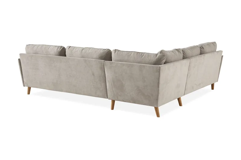 Trend Lyx 6-seters Vendbar L-formet Hjørnesofa i Stoff - Beige - Møbler - Sofaer - Hjørnesofa