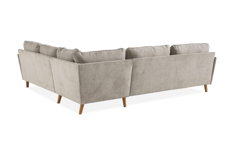 Trend Lyx 6-seters Vendbar L-formet Hjørnesofa i Stoff - Beige - Møbler - Sofaer - Hjørnesofa