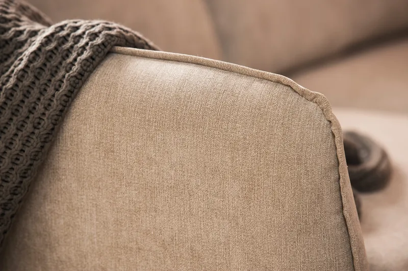 Trend Lyx 6-seters Vendbar L-formet Hjørnesofa i Stoff - Beige - Møbler - Sofaer - Hjørnesofa