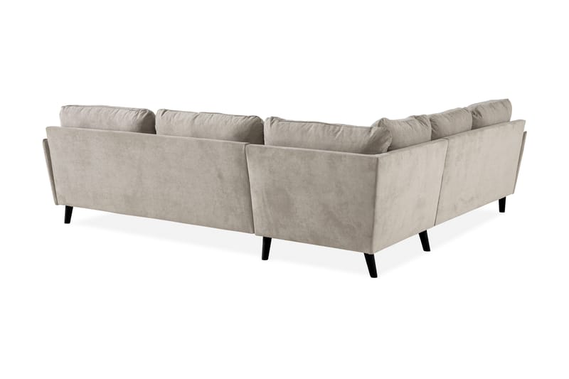 Trend Lyx 6-seters Vendbar L-formet Hjørnesofa i Stoff - Beige - Møbler - Sofaer - Hjørnesofa