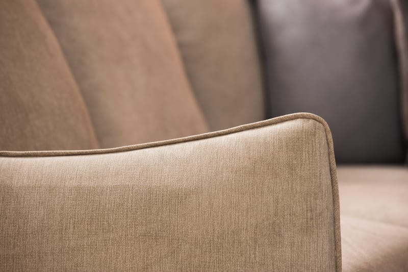 Trend Lyx 6-seters Vendbar L-formet Hjørnesofa i Stoff - Beige - Møbler - Sofaer - Hjørnesofa