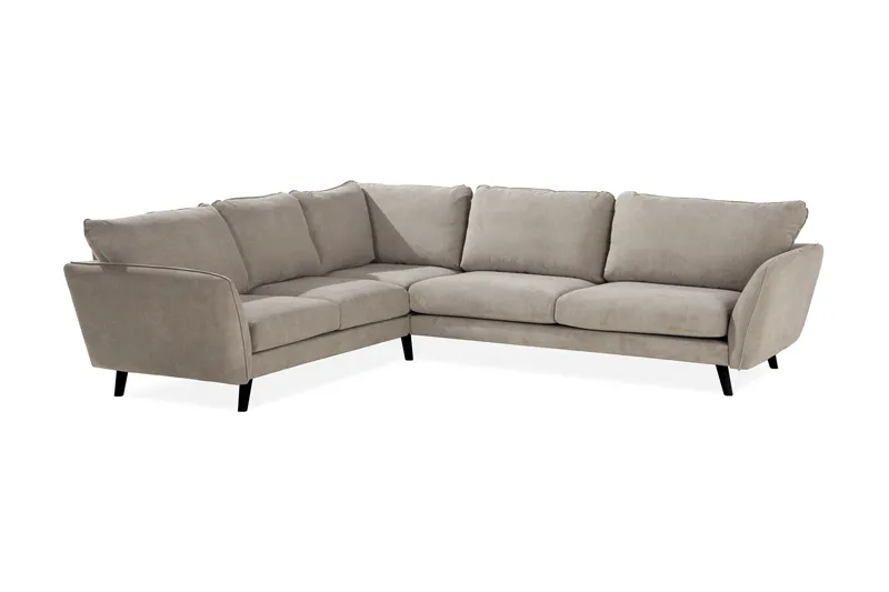 Trend Lyx 6-seters Vendbar L-formet Hjørnesofa i Stoff - Beige - Møbler - Sofaer - Hjørnesofa