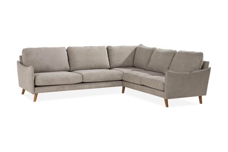 Trend Lyx 6-seters Vendbar L-formet Hjørnesofa i Stoff - Beige - Møbler - Sofaer - Hjørnesofa