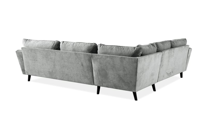 Trend Lyx 6-seters Vendbar L-formet Hjørnesofa i Stoff - Grå - Møbler - Sofaer - Hjørnesofa