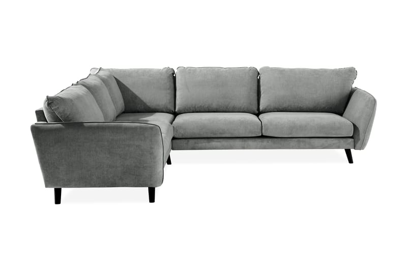 Trend Lyx 6-seters Vendbar L-formet Hjørnesofa i Stoff - Grå - Møbler - Sofaer - Hjørnesofa