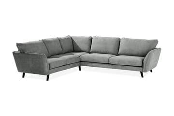 Trend Lyx 6-seters Vendbar L-formet Hjørnesofa i Stoff - Grå - Møbler - Sofaer - Hjørnesofa