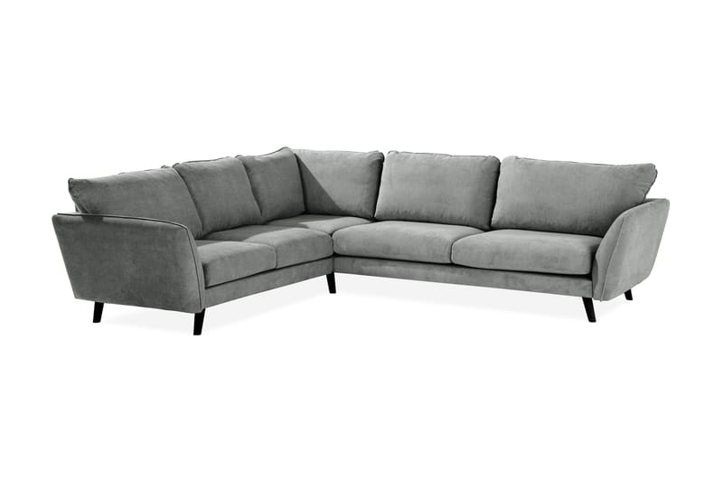 Trend Lyx 6-seters Vendbar L-formet Hjørnesofa i Stoff - Grå - Møbler - Sofaer - Hjørnesofa