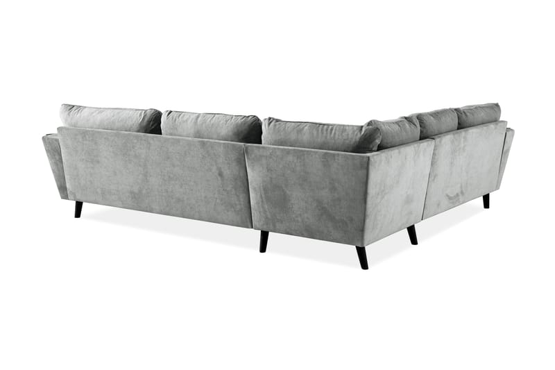 Trend Lyx 6-seters Vendbar L-formet Hjørnesofa i Stoff - Grå - Møbler - Sofaer - Hjørnesofa