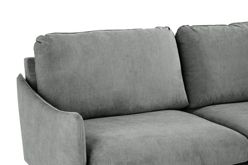 Trend Lyx 6-seters Vendbar L-formet Hjørnesofa i Stoff - Grå - Møbler - Sofaer - Hjørnesofa