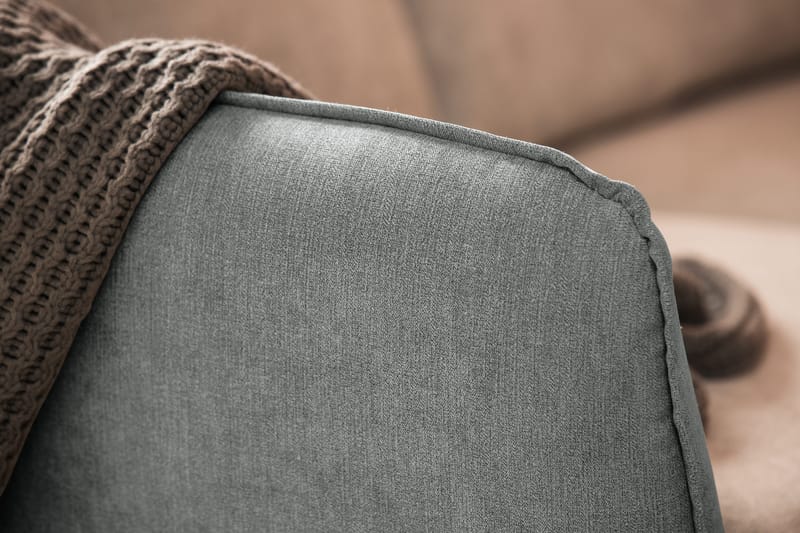 Trend Lyx 6-seters Vendbar L-formet Hjørnesofa i Stoff - Grå - Møbler - Sofaer - Hjørnesofa