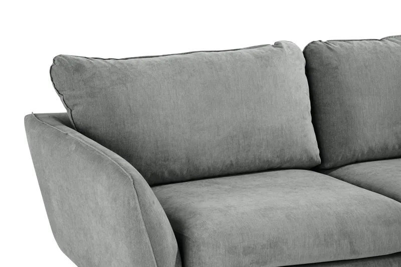 Trend Lyx 6-seters Vendbar L-formet Hjørnesofa i Stoff - Grå - Møbler - Sofaer - Hjørnesofa